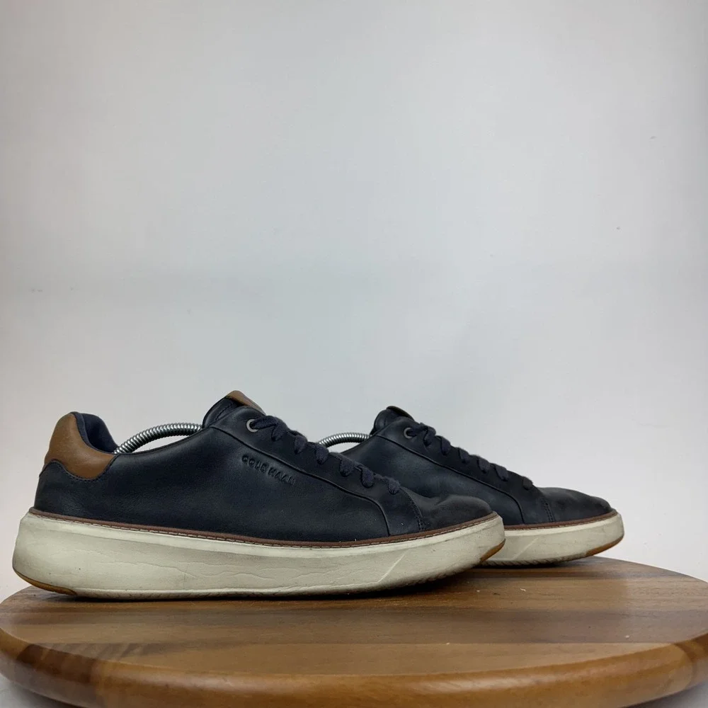 Mens Cole Haan GrandPro TopSpin Blue Leather Casual Sneakers Shoes Size 11.5‎ M